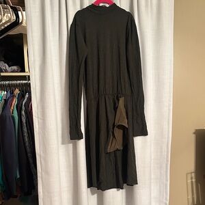 Elegant Dark Green Long Sleeve Kids Dance Costume